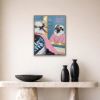 Kookaburra Featherdresser | Oil And Acrylic Painting in Paintings by Meredith H. Item composed of canvas compatible with boho and contemporary style