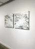 Grey Owl - Diptych | Oil And Acrylic Painting in Paintings by Teodora Guererra Fine Art