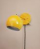 Plug in Yellow Sconce - Adjustable Wall Light - Gold Modern | Sconces by Retro Steam Works. Item made of metal works with industrial style