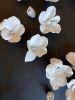 Handmade Floral Sculpture - Set of 20 Magnolia Flowers | Wall Sculpture in Wall Hangings by Leramic. Item in contemporary style