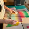 Irregular Bright Stripe Colour Study Painting | Paintings by Amelia Coward