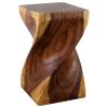 Haussmann® Big Twist Wood Stool Table 12 in SQ x 20 in H | Chairs by Haussmann®