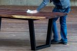 Live-Edge Walnut Industrial Table | Dining Table in Tables by Hazel Oak Farms. Item made of wood & steel