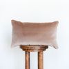 Taupe Velvet Lumbar Pillow 12x20 | Pillows by Vantage Design