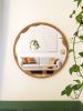 Funky Round Mirror | Decorative Objects by Dot & Rose. Item composed of maple wood and glass
