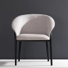 CC2. Ebonized, Textile | Dining Chair in Chairs by SIMONINI. Item made of wood with leather
