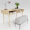 Oak Home Office Desk,  Solid Wood Desk, Natural Writing Desk | Tables by Picwoodwork. Item made of oak wood