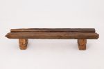 XXL Reclaimed Oak Wood Brutalist Bench, Natural and Eco Friendly | Benches & Ottomans by Logniture