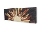 Oak City Sunrise | Wall Sculpture in Wall Hangings by StainsAndGrains. Item composed of wood and metal in contemporary or industrial style