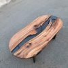 Clear Epoxy River Table | Dining Table in Tables by Ironscustomwood. Item composed of walnut & synthetic