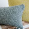 Turquoise Nubby Boucle Lumbar Pillow 11x17.5 | Pillows by Vantage Design
