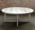 Round Wood Coffee Table | Orchard Table | Tables by Alabama Sawyer. Item composed of wood and steel