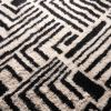 Black and white moroccan beni ourain rug, handmade berber Ru | Rugs by Benicarpets