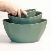 Porcelain Mixing and Nesting Bowl Set | Serving Bowl in Serveware by The Bright Angle. Item composed of ceramic