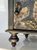 Handcrafted Black Accent Cabinet with Botanical Relief | Solid Wood Side Table | Nature Inspired End Table | One of a Kind Furniture | Console Table in Tables by Birds and Gardens Inc. Item made of maple wood works with boho & contemporary style
