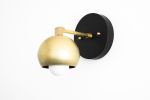 Modern Ball Sconce - Midcentury Modern - Model No. 0053 | Sconces by Peared Creation. Item made of brass with glass