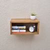 Oak Floating Nightstand, Wood Bedside Tables | Storage by Picwoodwork. Item composed of wood