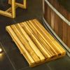 Haussmann® Teak Teak Spa Mat ST 28 L x 17 W x 2 in H Teak | Rugs by Haussmann®