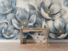 Indigo Bloom — Bold Florals Luxury Wallpaper Mural | Wall Treatments by ELLE WALLS