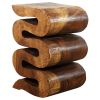 Haussmann® Wood Wave Verve Accent Snake Table 12x14x20 in | End Table in Tables by Haussmann®