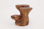 Logniture, Walnut Solid Wood Sculptural Side Table, Original Contemporary Design | Tables by Logniture