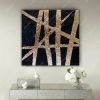 Rich texture gold abstract wall art gold black texture | Oil And Acrylic Painting in Paintings by Berez Art. Item composed of canvas