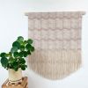 Wave Block Print Fringe Wall Hanging in Taupe | Tapestry in Wall Hangings by Julia Canright | Ojai Valley Inn in Ojai