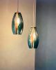 LUMi Luxury Upgrades Precious Metal Contour Stripe | Pendants by LUMi Collection. Item composed of glass