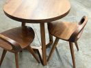 Solid Wood Bistro Table: Handcrafted Pedestal Dining Table, USA made | Tables by Marco Bogazzi. Item compatible with mid century modern and contemporary style