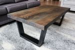 Modern Black Ash Tapered Coffee Table | Tables by Hazel Oak Farms. Item composed of wood and metal