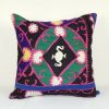 Vintage Floral Suzani Pillow, Turkish Embroidered Suzani | Cushion in Pillows by Vintage Pillows Store. Item made of cotton