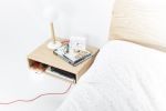 Floating Wood Nightstand | Storage by Manuel Barrera Habitables. Item composed of wood in scandinavian style