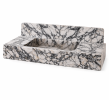 Handmade Calacatta Viola Marble Sink with Brass Legs | Water Fixtures by Vero Marble