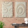 Abstract Ivory Beige Tufted Wall Art, Handmade Textured Wool Panel, Modern Neutral Decor | Wall Hangings by Swiflo
