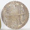 Haussmann® Teak Lotus Panel Inlay Round 60 cm H Sand Washed | Engraving in Art & Wall Decor by Haussmann®