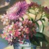 Purple flower oil painting original art Floral painting | Oil And Acrylic Painting in Paintings by Natart. Item made of canvas with synthetic works with contemporary style