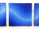 Cobalt Inversion 2 | Wall Sculpture in Wall Hangings by StainsAndGrains. Item composed of wood and metal in contemporary or industrial style