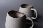 STC mug with handle "Stability" - organic natural stoneware | Drinkware by Laima Ceramics. Item made of stoneware works with minimalism style