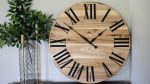Large Hackberry Wall Clock | Decorative Objects by Hazel Oak Farms. Item composed of wood