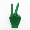 Green Hand candle - Peace symbol shape | Ornament in Decorative Objects by Agora Home. Item composed of synthetic in minimalism or contemporary style