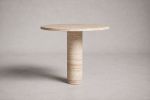 Marylou Travertine Round Table | Dining Table in Tables by HamamDecor LLC