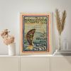 Fish Art, Vintage Kitchen Decor, Rustic Cabin Decor, Antique | Prints by Capricorn Press. Item composed of paper in boho or minimalism style