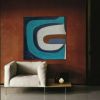 Midcentury Modern Painting Midcentury Minimalist Art | Oil And Acrylic Painting in Paintings by Berez Art. Item composed of canvas compatible with minimalism and mid century modern style