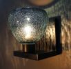 ACQUA Sconce · Peacock Blue Crackle · Recycled Glass | Sconces by LUMi Collection. Item made of glass