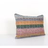 Turkish Kilim Lumbar Pillow, Handwoven Kilim Lumbar, Ethnic | Cushion in Pillows by Vintage Pillows Store