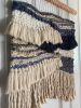 modern nautical wave fringe weaving | Tapestry in Wall Hangings by Wolfpit Studio. Item made of wood & cotton compatible with contemporary and country & farmhouse style
