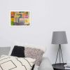 Framed Print - The Hearth Quilt - Folk Abstract Patchwork | Work by Eman's Gallery