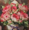 Roses painting flowers original art, Red flowers bouquet oil | Oil And Acrylic Painting in Paintings by Natart. Item made of canvas with synthetic works with contemporary style