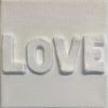 Love 4" x 4" | Mixed Media in Paintings by Emeline Tate. Item made of canvas with synthetic