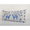 Extra Long Animal Motif Suzani Pillow, Vintage Embroidered | Sham in Linens & Bedding by Vintage Pillows Store. Item composed of cotton